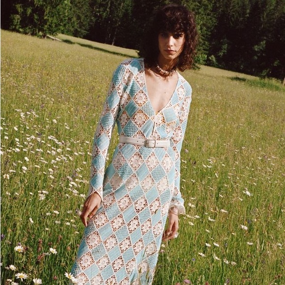 Zara Crochet Midi Dress - Picture 7 of 8